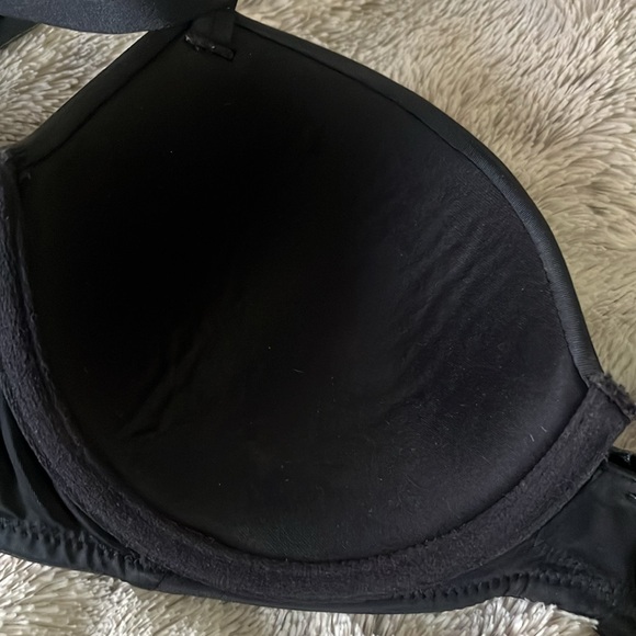 Spanx black bra 36A bra la mode lightly padded cups tiny bow luxery - Picture 8 of 9